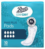 Staydry Maxi Plus Liners for Heavy Incontinence Bundle 12x 10 packs – 120 Pads