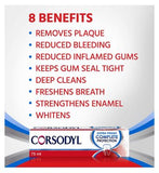 Corsodyl Complete Protection Gum Care Whitening Toothpaste Extra Fresh 75ml