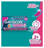 Gaviscon Double Action Heartburn & Indigestion Mixed Berries Flavour Tablets x24