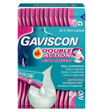 Gaviscon Double Action Heartburn & Indigestion Mint Sachets 24x10ml