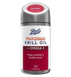Boots Max Strength Krill Oil + Omega 3 - 30 Capsules