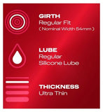 Durex Thin Feel Ultra Thin Condoms - 12 Pack