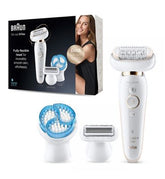 Braun Silk-épil 9 Flex, Epilator with Flexible head for Easier Hair Removal - White/Gold 9-010