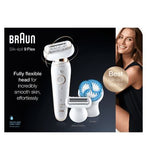Braun Silk-épil 9 Flex, Epilator with Flexible head for Easier Hair Removal - White/Gold 9-010