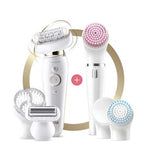 Braun Silk-épil 9 Flex 9-100 Beauty Set - Epilator, Flexible Head, Easier Hair Removal, White/Gold