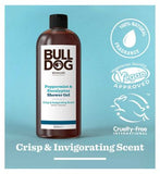 Bulldog Skincare Peppermint & Eucalyptus Shower Gel for Men, Natural, Refreshing Men's Shower Gel, 500 ml