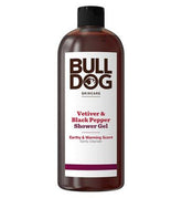 Bulldog Skincare Vetiver & Black Pepper Shower Gel for Men, Natural, Refreshing Men's Shower Gel, 500 ml