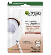 Garnier Nutri Bomb Milky Sheet Mask Coconut and Hyaluronic Acid 28g