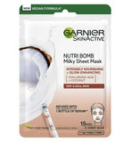 Garnier Nutri Bomb Milky Sheet Mask Coconut and Hyaluronic Acid 28g
