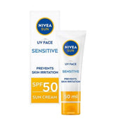 NIVEA SUN UV Face Soothing Sensitive Sun Cream SPF50+ 50ml