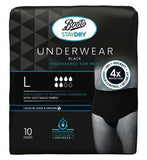 Boots Staydry Men's Underwear Pants Large - 80 Pairs (8 Pack Bundle)