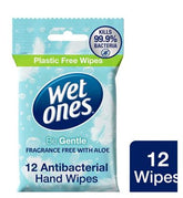 Wet Ones 'Be Gentle' Biodegradable Antibacterial Hand Wipes, 12 Pack