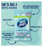 Wet Ones 'Be Gentle' Biodegradable Antibacterial Hand Wipes, 12 Pack