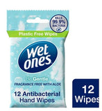 Wet Ones 'Be Gentle' Biodegradable Antibacterial Hand Wipes, 12 Pack