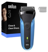 Braun Series 3, Electric Shaver Wet & Dry Razor For Men - Black/Blue 310