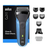 Braun Series 3 Shave and Style Electric Shaver, Wet & Dry Razor for Men - Black/Blue 310BT