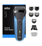 Braun Series 3 Shave and Style Electric Shaver, Wet & Dry Razor for Men - Black/Blue 310BT