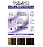 L’Oréal Paris Excellence Cool Crème Permanent Hair Dye, Long-lasting Anti-Brassiness Colour, 4.11 Ultra Ash Brown