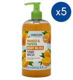 Pack of 5 Creightons Body Bliss Mango & Papaya Hand Wash 500ml