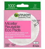 Garnier Micellar Reusable Make-up Remover Eco Pads, 3 Micro Fibre Pads