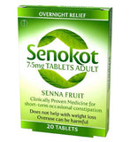Senokot 7.5mg Tablets Adult Senna Laxative for Constipation - 20 pack