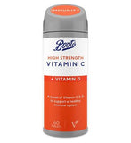 Boots High Strength Vitamin C + Vitamin D, 60 Tablets