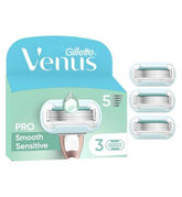 Gillette Venus Razor Blades, PRO Smooth Sensitive 5 Blade Women’s Razor Blades X3