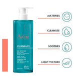 Avène Cleanance Cleansing Gel Cleanser for Oily, Blemish-Prone Skin 400ml