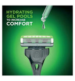 Wilkinson Sword Hydro 3 Razor for men, Men's Razor for Routine Shaving, 1 Reusable Handle + 9 Blades Refills Pack