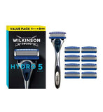 Wilkinson Sword Hydro 5 Razor for Men, Men’s Razor for Routine Shaving, 1 Handle + 9 Razor Blade Refills