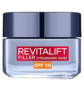 L'Oreal Paris Revitalift Filler + Hyaluronic Acid Anti Ageing Anti-Wrinkle SPF 50 Replumping Day Cream 50ml