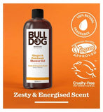 Bulldog Skincare Ginger & Patchouli Shower Gel for Men, Natural, Refreshing Men's Shower Gel, 500 ml