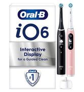 Oral-B iO6 Electric Toothbrush - Black Lava & Pink Sand Duo Pack