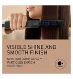 Panasonic EH-HS0E Nanoe™ Hair Straightener for Flawless Style, Single Stroke Straightening (Black/Champagne Gold)