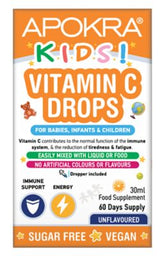Apokra Kids Vegan Vitamin C Drops 30ml