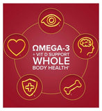 Seven Seas Omega-3 Fish Oil Max Strength with Vitamin D 30 Capsules