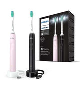 Philips Sonicare Electric Toothbrush Dual Pack 3100 Sugar Rose and Black HX3675/15