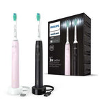 Philips Sonicare Electric Toothbrush Dual Pack 3100 Sugar Rose and Black HX3675/15