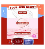 Olay Giftset Regenerist Day + Retinol 24 Night Face Cream, Free Face Roller, 100ml