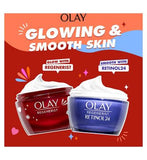Olay Giftset Regenerist Day + Retinol 24 Night Face Cream, Free Face Roller, 100ml