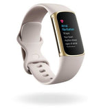 Fitbit Charge 5 Gold and Lunar White