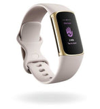 Fitbit Charge 5 Gold and Lunar White