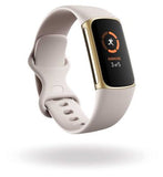 Fitbit Charge 5 Gold and Lunar White