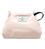 The Flat Lay Co. Open Flat Drawstring Makeup Bag in Blush Pink