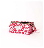 The Flat Lay Co. Open Flat Box Makeup Bag in Pink Leopard Print