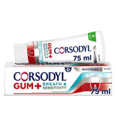 Corsodyl Gum+ Breath & Sensitivity Toothpaste Whitening 75ml