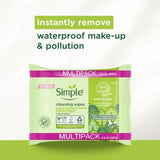 Simple Kind to Skin Biodegradable Cleansing Wipes 50 PC