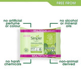Simple Kind to Skin Biodegradable Cleansing Wipes 50 PC