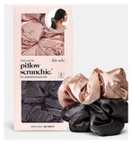 Kitsch Satin Sleep Pillow Scrunchies - Blush/Gray