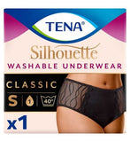TENA Silhouette Washable Absorbent Underwear Classic Black